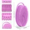 3 Pack Silicone Body Scrubber, Exfoliating Body Scrubber Fit for Sensitive and All Kinds of Skin, Soft Silicone Loofah, Clean and Sanitary Rapid Foaming view 3