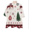 Christmas Barber Cape - Salon Hair Cutting Cape for Women,Men,Kids,Adults,Haircut Cape with Adjustable Elastic Neckline Stylist Cape Gown Accessories Retro Plaid Reindeer Snowflake Tree Xmas Ball view 1