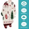 Christmas Barber Cape - Salon Hair Cutting Cape for Women,Men,Kids,Adults,Haircut Cape with Adjustable Elastic Neckline Stylist Cape Gown Accessories Retro Plaid Reindeer Snowflake Tree Xmas Ball view 2