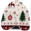 Christmas Barber Cape - Salon Hair Cutting Cape for Women,Men,Kids,Adults,Haircut Cape with Adjustable Elastic Neckline Stylist Cape Gown Accessories Retro Plaid Reindeer Snowflake Tree Xmas Ball view 3