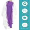 Purple Stripes Barber Cape - Salon Hair Cutting Cape for Women,Men,Kids,Adults,Haircut Cape with Adjustable Elastic Neckline Stylist Cape Gown Accessories Modern Minimalist Abstract Aesthetics view 2