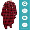 Christmas Snowflake Barber Cape - Salon Hair Cutting Cape for Women,Men,Kids,Adults,Haircut Cape with Adjustable Elastic Neckline Stylist Cape Gown Accessories Red Black Rustic Buffalo Plaid Winter view 2
