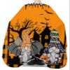 Halloween Barber Cape - Salon Hair Cutting Cape for Women,Men,Kids,Adults,Haircut Cape with Adjustable Elastic Neckline Cape Gown Accessories Orange Gnomes Skull Pumpkins Black Haunted-House Bat view 3