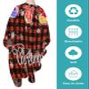 Christmas Ball Barber Cape - Salon Hair Cutting Cape for Women,Men,Kids,Adults,Haircut Cape with Adjustable Elastic Neckline Stylist Cape Gown Accessories Red Xmas Plaid Winter Snowflake Pine Berry view 2