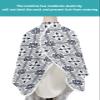 Black Geometric Barber Cape - Salon Hair Cutting Cape for Women,Men,Kids,Adults,Haircut Cape with Adjustable Elastic Neckline Stylist Cape Gown Accessories Minimalist Abstract Aesthetics Line view 4