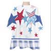 American Flag Barber Cape - Salon Hair Cutting Cape for Women,Men,Kids,Adults,Haircut Cape with Adjustable Elastic Neckline Stylist Cape Gown Accessories Memorial Patriotic Freedom Stars Blue view 1