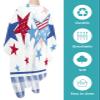 American Flag Barber Cape - Salon Hair Cutting Cape for Women,Men,Kids,Adults,Haircut Cape with Adjustable Elastic Neckline Stylist Cape Gown Accessories Memorial Patriotic Freedom Stars Blue view 2