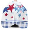 American Flag Barber Cape - Salon Hair Cutting Cape for Women,Men,Kids,Adults,Haircut Cape with Adjustable Elastic Neckline Stylist Cape Gown Accessories Memorial Patriotic Freedom Stars Blue view 3