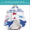 American Flag Barber Cape - Salon Hair Cutting Cape for Women,Men,Kids,Adults,Haircut Cape with Adjustable Elastic Neckline Stylist Cape Gown Accessories Memorial Patriotic Freedom Stars Blue view 4