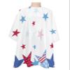 Memorial Patriotic Day Barber Cape - Salon Hair Cutting Cape for Women,Men,Kids,Adults,Haircut Cape with Adjustable Elastic Neckline Stylist Cape Gown Accessories Freedom Stars Stripes American Flag view 1