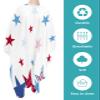 Memorial Patriotic Day Barber Cape - Salon Hair Cutting Cape for Women,Men,Kids,Adults,Haircut Cape with Adjustable Elastic Neckline Stylist Cape Gown Accessories Freedom Stars Stripes American Flag view 2