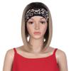 10 Inch Headband Bob Wig Synthetic Ombre Blonde Straight Hair Wigs Party Cosplay Wig For Women view 4