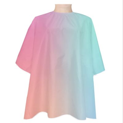 Abstract Ombre Barber Cape - Salon Hair Cutting Cape for Women,Men,Kids,Adults,Haircut Cape with Adjustable Elastic Neckline Hairdressing Stylist Cape Gown Accessories Teal Pink Blue Purple Color Art