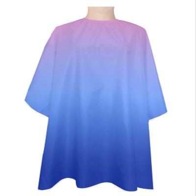 Blue Pink Barber Cape - Salon Hair Cutting Cape for Women, Men, Kids, Adults, Haircut Cape with Adjustable Elastic Neckline Hairdressing Stylist Cape Gown Accessories Abstract Modern Ombre Color Art