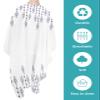 Bohemia Geometric Barber Cape - Salon Hair Cutting Cape for Women,Men,Kids,Adults,Haircut Cape with Adjustable Elastic Neckline Stylist Cape Gown Accessories Geometric Stripes Rhombus White view 2