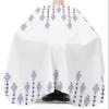 Bohemia Geometric Barber Cape - Salon Hair Cutting Cape for Women,Men,Kids,Adults,Haircut Cape with Adjustable Elastic Neckline Stylist Cape Gown Accessories Geometric Stripes Rhombus White view 3