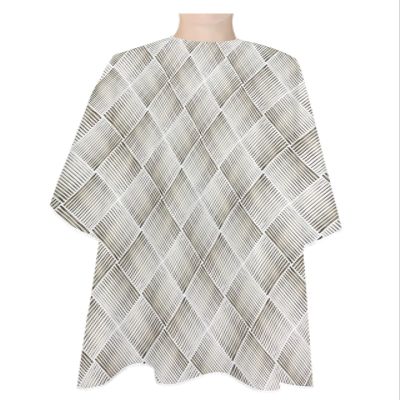 Abstract Stripes Barber Cape - Salon Hair Cutting Cape for Women,Men,Kids,Adults,Haircut Cape with Adjustable Elastic Neckline Stylist Cape Gown Accessories Retro Minimalist Geometric Lattice Stripes