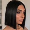 10 Inch Bob Wigs Straight Hair Lace Wigs For Women Cosplay Wigs Heat Resistant Synthetic Hair view 2