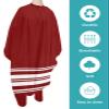 Abstract Farmhouse Stripes Barber Cape - Salon Hair Cutting Cape for Women,Men,Kids,Adults,Haircut Cape with Adjustable Elastic Neckline Stylist Cape Gown Accessories Geometric Burgundy Red White view 2