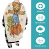 Autumn Pumpkin Scarecrow Barber Cape - Salon Hair Cutting Cape for Women,Men,Kids,Adults,Haircut Cape with Adjustable Elastic Neckline Stylist Cape Gown Accessories Fall Thanksgiving Sunflower Plaid view 2