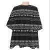 Black Boho Barber Cape - Salon Hair Cutting Cape for Women,Men,Kids,Adults,Haircut Cape with Adjustable Elastic Neckline Hairdressing Stylist Cape Gown Accessories Casual Modern Minimalist Geometric view 1