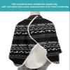 Black Boho Barber Cape - Salon Hair Cutting Cape for Women,Men,Kids,Adults,Haircut Cape with Adjustable Elastic Neckline Hairdressing Stylist Cape Gown Accessories Casual Modern Minimalist Geometric view 4