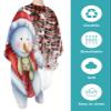 Christmas Snowman Barber Cape - Salon Hair Cutting Cape for Women,Men,Kids,Adults,Haircut Cape with Adjustable Elastic Neckline Hairdressing Stylist Cape Gown Accessories Winter Snow Red Plaid Runny view 2