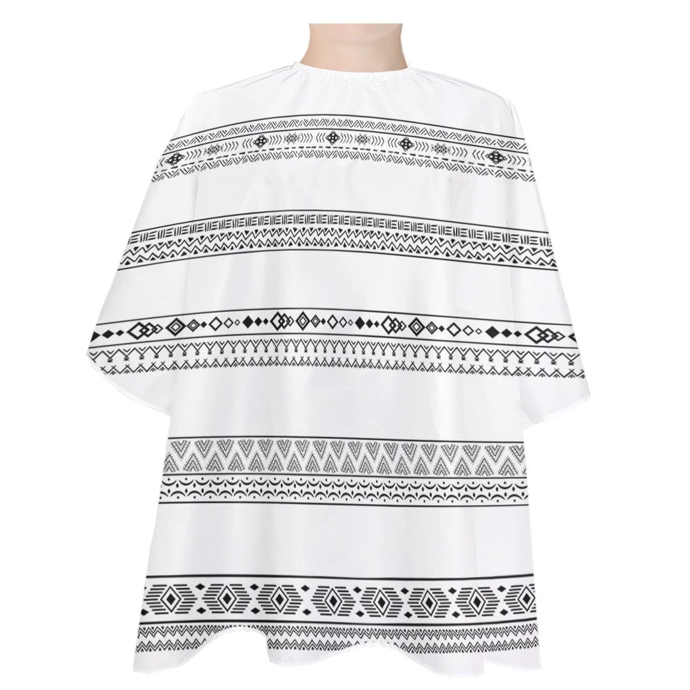 Bohemia Barber Cape - Salon Hair Cutting Cape for Women,Men,Kids,Adults,Haircut Cape with Adjustable Elastic Neckline Hairdressing Stylist Cape Gown Accessories Modern Geometric Stripes Tribal Diamond