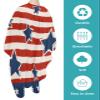 American Flag Barber Cape - Salon Hair Cutting Cape for Women,Men,Kids,Adults,Haircut Cape with Adjustable Elastic Neckline Stylist Cape Gown Accessories Freedom Stripes Stars Patriotic Memorial Day view 2