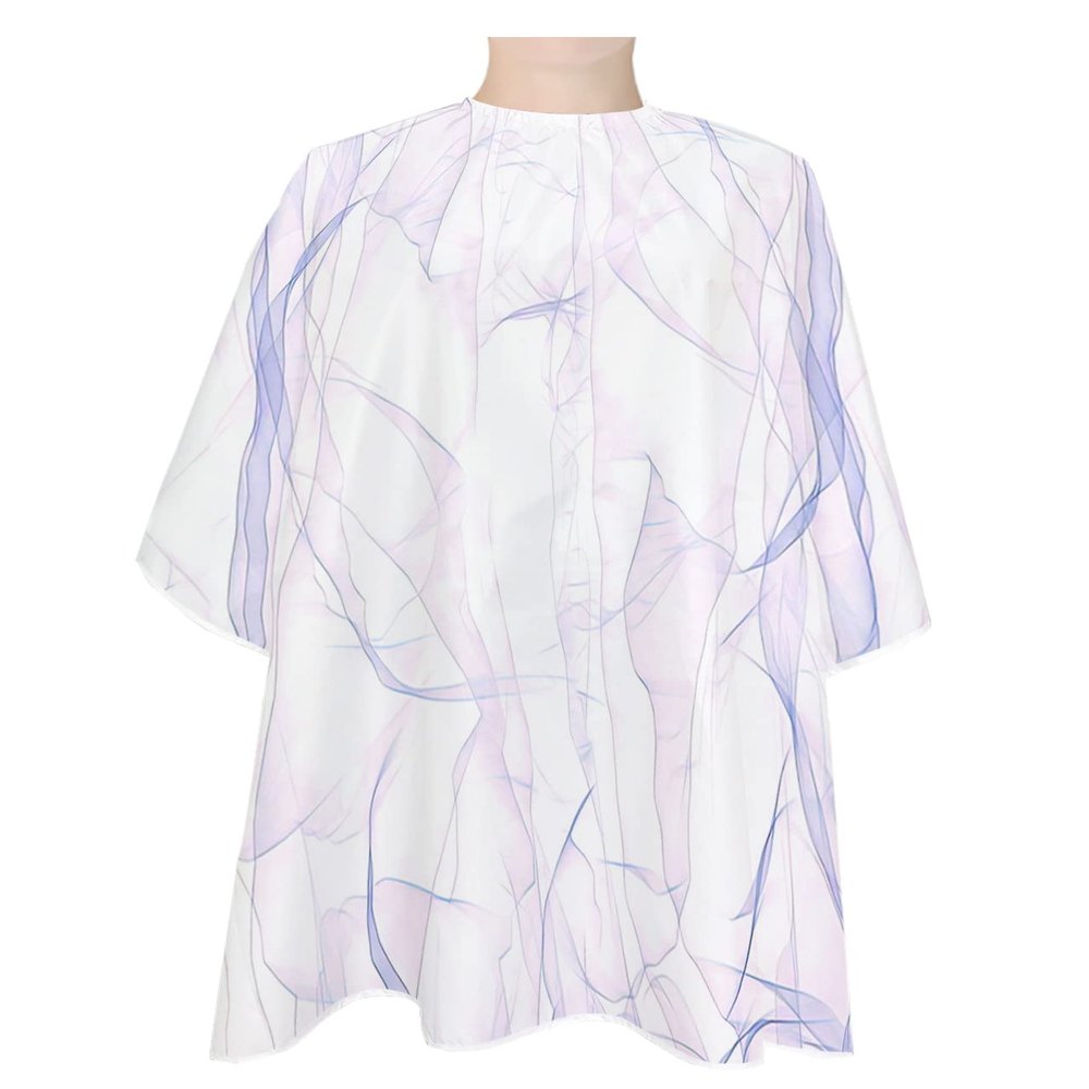 Abstract Marbling Barber Cape - Salon Hair Cutting Cape for Women,Men,Kids,Adults,Haircut Cape with Adjustable Elastic Neckline Stylist Cape Gown Accessories Modern Gradient Purple Pink Marble