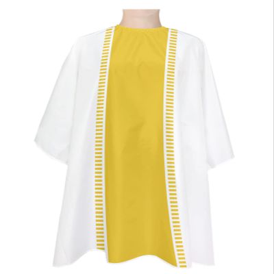 Orange Geometric Barber Cape - Salon Hair Cutting Cape for Women,Men,Kids,Adults,Haircut Cape with Adjustable Elastic Neckline Stylist Cape Gown Accessories Modern Minimalist Abstract Stripe