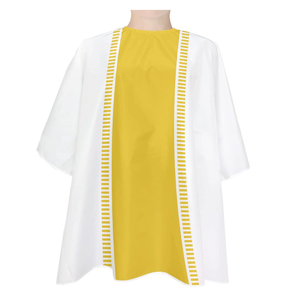 Orange Geometric Barber Cape - Salon Hair Cutting Cape for Women,Men,Kids,Adults,Haircut Cape with Adjustable Elastic Neckline Stylist Cape Gown Accessories Modern Minimalist Abstract Stripe