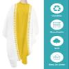 Orange Geometric Barber Cape - Salon Hair Cutting Cape for Women,Men,Kids,Adults,Haircut Cape with Adjustable Elastic Neckline Stylist Cape Gown Accessories Modern Minimalist Abstract Stripe view 2