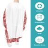 Red White Barber Cape - Salon Hair Cutting Cape for Women,Men,Kids,Adults,Haircut Cape with Adjustable Elastic Neckline Stylist Cape Gown Accessories Simple Traditional Greece European Greek Art view 2