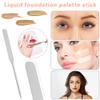 Aolso Acrylic Cosmetic Makeup Palette, Mixing Tray with Makeup Spatula&Leather Case, Professional Cosmetic Mixing Palette for Beauty Salon Mixing Eye Shadow/Lipsticks/Nail Art/Foundation view 3