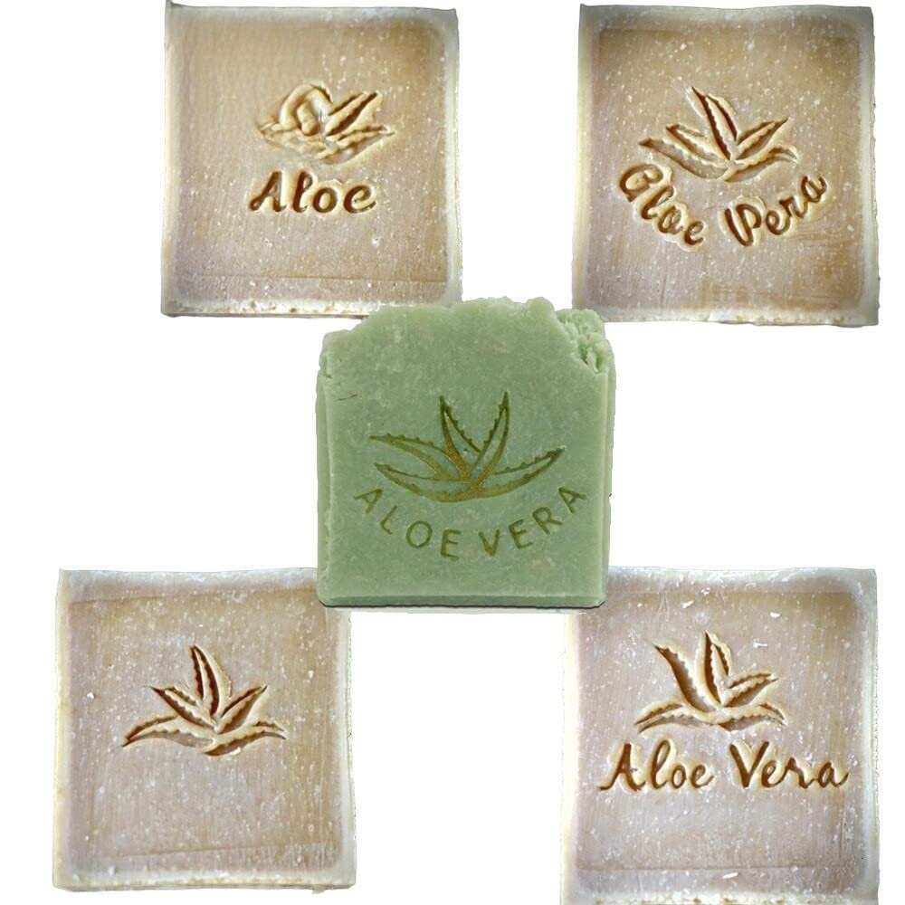Aloe Pure Natural Soap Printing Stamp Handmade Plant Series Beauty Soap Making Moisturizing Transparent Acrylic Chapter Custom