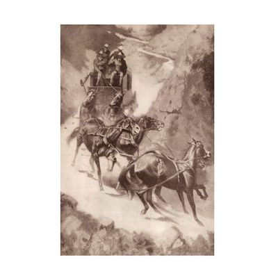 Frederic Remington 'Amateur Rocky Mountain Stage Driving. Frederic Remington.' Canvas Art - 12 x 19 Inches