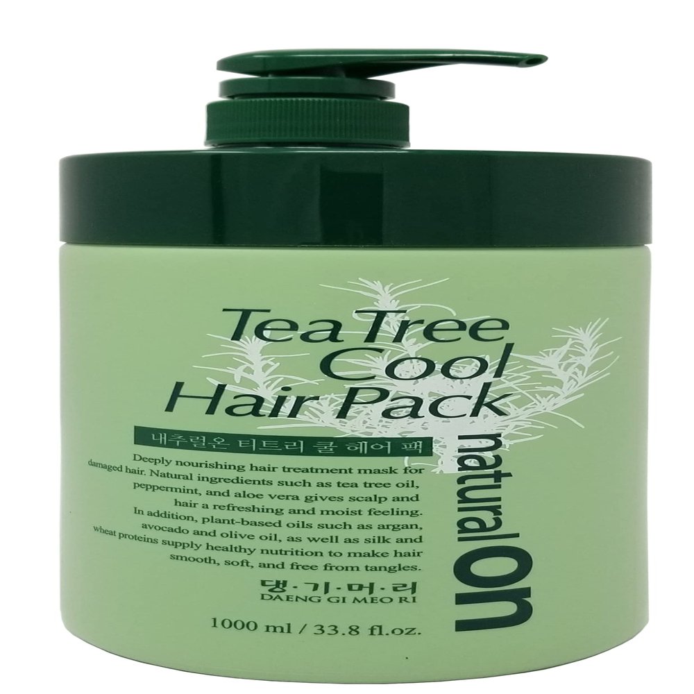 Daeng Gi Meo Ri - Tea Tree Cool Hair Pack, Scalp and Hair Nutrtion Care with Tea tree Oil, Freshness to Oily Scalp, Moisture to Dry Hair, 1000ml