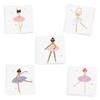 Flash Tattoos BALLERINA kids tattoo variety set | 25 metallic tattoos | Ballerina party supplies, birthday party favor | Glitter tattoo view 2