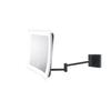 WS Bath Collections Beauty 400T Beauty 8-5/16" W x 8-11/16" H Modern Rectangular Framed Bathroom Wall Mirror with LED Lighting - Matte Black view 1