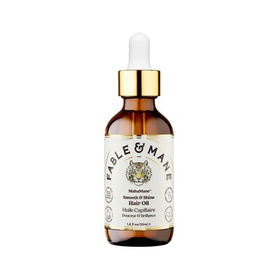 Fable and Mane MahaMane Smooth & Shine Hair Serum - Protective Oil Treatment for Dry, Damaged Hair. 1.8FL oz