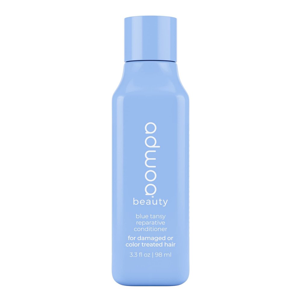 adwoa beauty Blue Tansy Reparative Conditioner with Spirulina, Bamboo & Horsetail Extracts. Strengthen + Prevent Breakage, Boost Shine and Improve Elasticity. For Kinky, Coily + Curly Hair - 3.3 oz