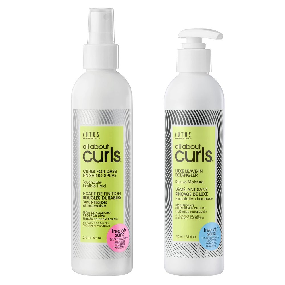 All About Curls Luxe Leave-In Detangler & Finishing Spray | Deluxe Moisture | Detangle, Moisturize, De-Frizz | All Curly Hair Types | Vegan & Cruelty Free | Sulfate Free