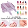 80/80 Grit Nail Files (50 Pack), Emery Boards for Acrylic Nails and Gel Nails, Coarse Nail File Double Sided 80 Grits Emory Professional Nail Filers Reusable Washable Manicure Curved Gray Bulk view 3