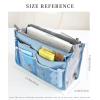 TLULY Organizer Insert Bag Women Travel Insert Organizer Handbag Purse Large Liner Lady Makeup Cosmetic Bag Female Tote (Color : Black) view 2