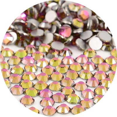 NCB Nancybeads 1500pcs Flatback Round Glass Nail Art Rhinestones Crystal for DIY Making Accessories Shoes, Clothes, Face Art, Bags, Manicure (Golden Rose, SS20 1500pcs)