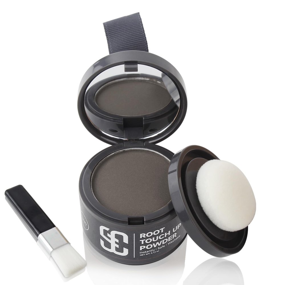 SOVONCARE Hairline Powder - Root Touch Up & Gray Hair Concealer for Men and Women, Instantly Covers Thinning Hair and Bald Spots, Natural-Looking Coverage Gray