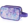 Vipdeal Kids Toiletry Bag for Girls, Travel Toiletry Bag for Teen Girls Cosmetic Bag Makeup Bag Waterproof Hanging Wash Bag Toiletries, Tie Dye Purple view 1