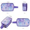 Vipdeal Kids Toiletry Bag for Girls, Travel Toiletry Bag for Teen Girls Cosmetic Bag Makeup Bag Waterproof Hanging Wash Bag Toiletries, Tie Dye Purple view 2
