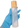 COSIDEA 4 pcs Empty5oz /150ml bamboo lid Frosted glass spray bottle with fine mist despenser head for liquid perfume toiletries containers, toner bottles view 3